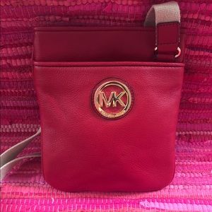 Michael Kors Crossbody Red Leather Purse🌸